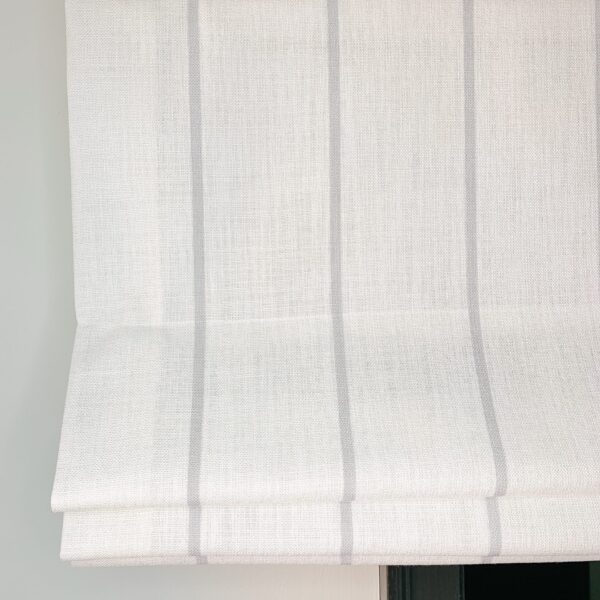 Q. Exclusive Stripes and Plaid Roman Shades
